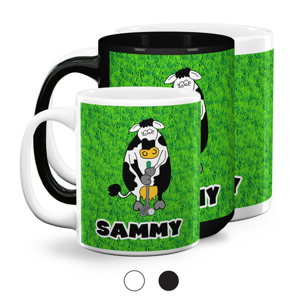 Cow Golfer Coffee Mugs Main