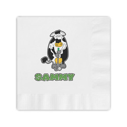 Cow Golfer Coined Cocktail Napkins (Personalized)