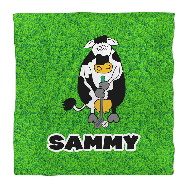 Cow Golfer Comforter - Queen - Front