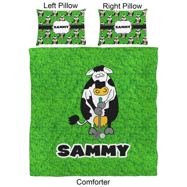 Cow Golfer Comforter Set - Queen - Approval