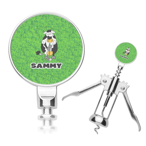 Custom Cow Golfer Corkscrew (Personalized)
