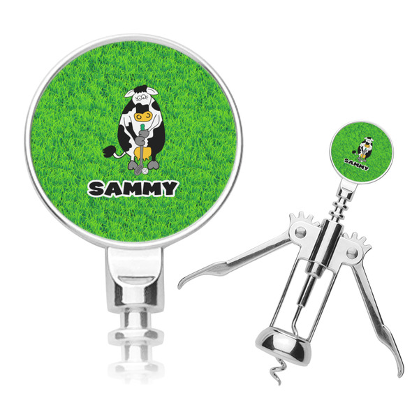 Custom Cow Golfer Corkscrew (Personalized)