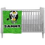 Cow Golfer Crib Comforter / Quilt (Personalized)