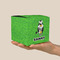 Cow Golfer Cube Favor Gift Box - On Hand - Scale View