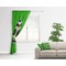 Cow Golfer Curtain With Window and Rod - in Room Matching Pillow