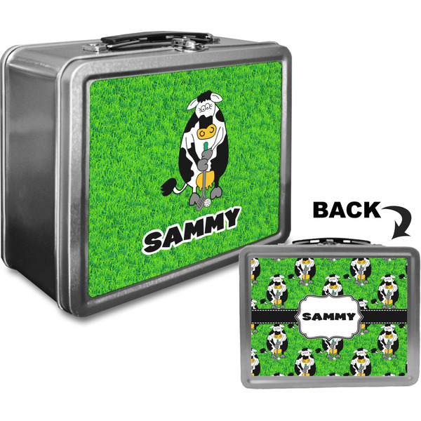 Cow Golfer Custom Lunch Box / Tin Approval