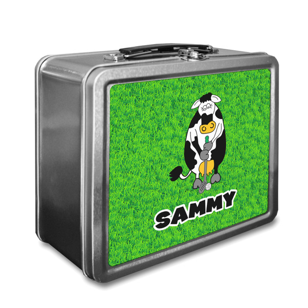 Custom Cow Golfer Lunch Box (Personalized)