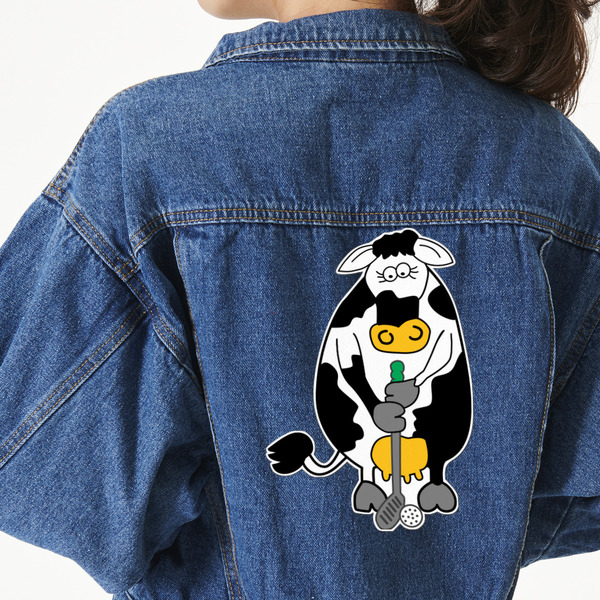 Custom Cow Golfer Twill Iron On Patch - Custom Shape - 3XL