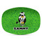 Cow Golfer Plastic Platter - Microwave & Oven Safe Composite Polymer (Personalized)