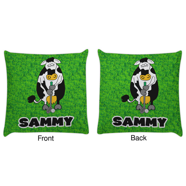 Cow Golfer Decorative Pillow Case - Approval