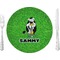 Cow Golfer 10" Glass Lunch / Dinner Plates - Single or Set (Personalized)