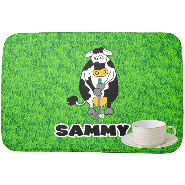 Cow Golfer Dish Drying Mat