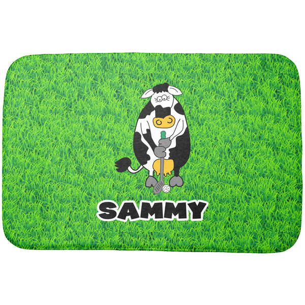 Custom Cow Golfer Dish Drying Mat (Personalized)