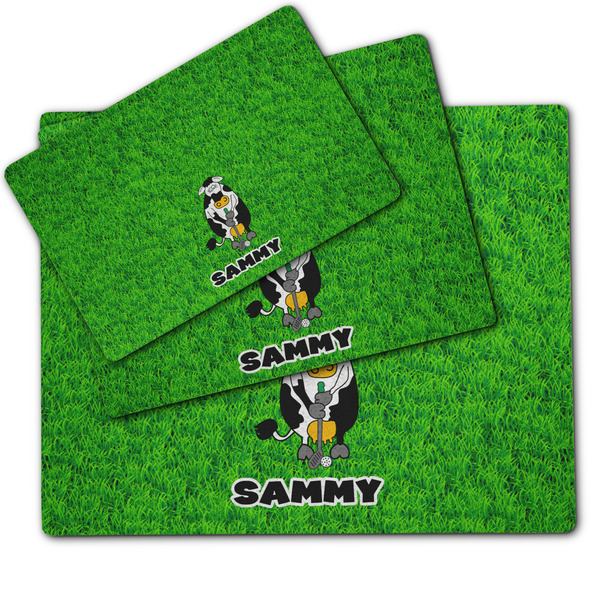 Cow Golfer Dog Food Mat - MAIN (sm, med, lrg)