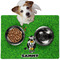 Cow Golfer Dog Food Mat - Medium LIFESTYLE