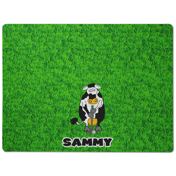 Cow Golfer Dog Food Mat - Medium without bowls