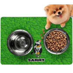 Cow Golfer Dog Food Mat - Small w/ Name or Text