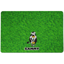 Cow Golfer Dog Food Mat w/ Name or Text