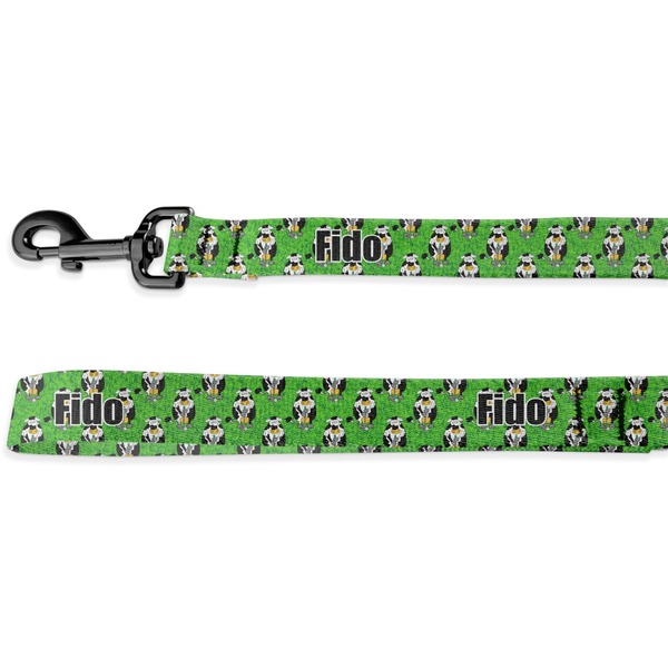 Custom Cow Golfer Deluxe Dog Leash - 4 ft (Personalized)