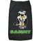Cow Golfer Black Pet Shirt (Personalized)