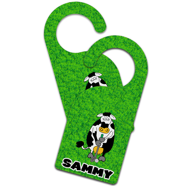 Cow Golfer Door Hanger - MAIN