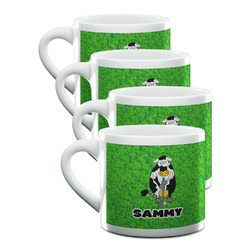 Cow Golfer Double Shot Espresso Cups - Set of 4 (Personalized)