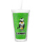 Cow Golfer Double Wall Tumbler with Straw (Personalized)
