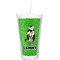 Cow Golfer Double Wall Tumbler with Straw (Personalized)