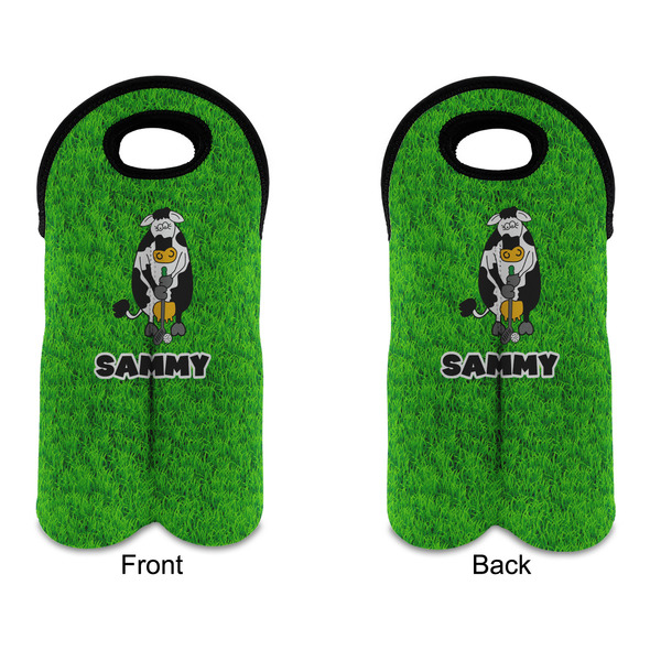 Cow Golfer Double Wine Tote - APPROVAL (new)