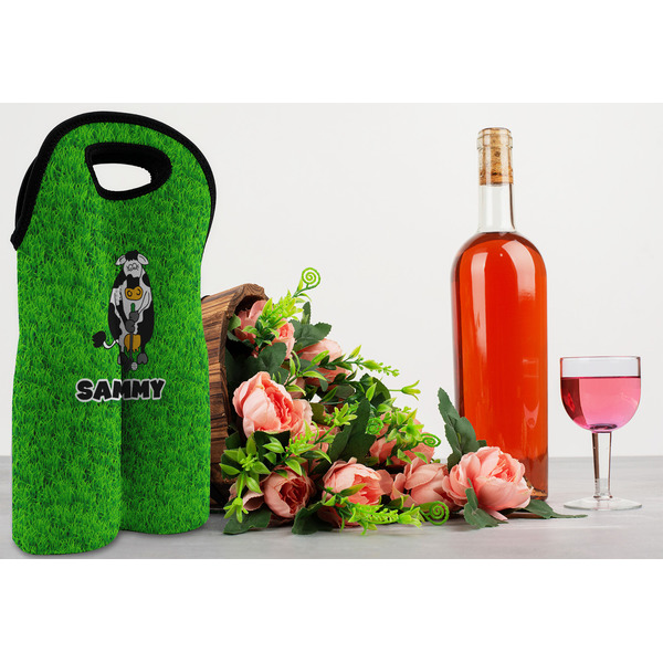 Cow Golfer Double Wine Tote - LIFESTYLE (new)