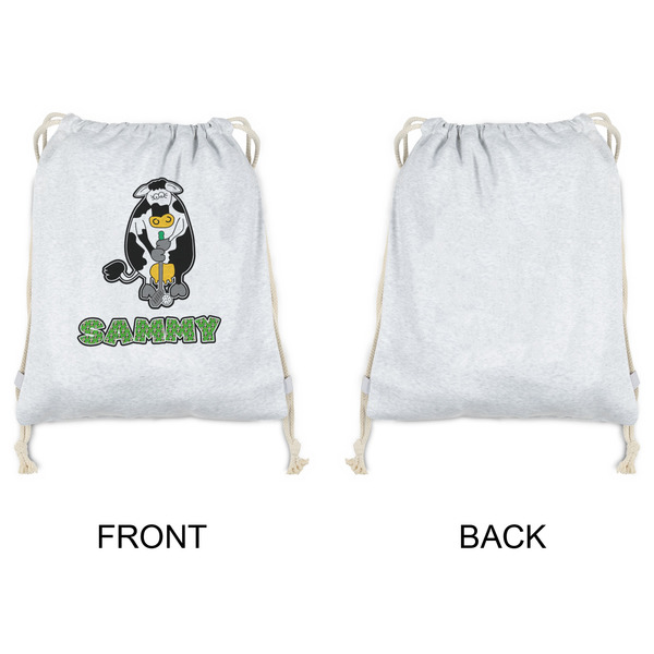 Cow Golfer Drawstring Backpacks - Sweatshirt Fleece - Single Sided - APPROVAL