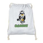 Cow Golfer Drawstring Backpack - Sweatshirt Fleece - Single Sided (Personalized)
