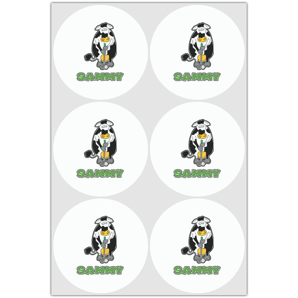 Cow Golfer Drink Topper - Large - Set of 6