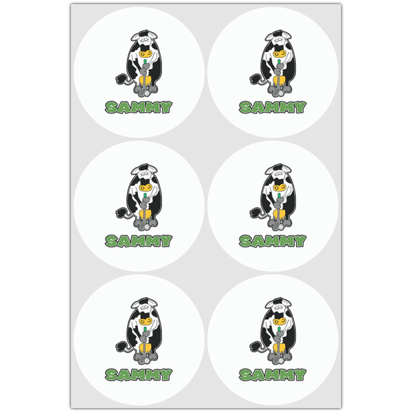 Cow Golfer Drink Topper - XLarge - Set of 6