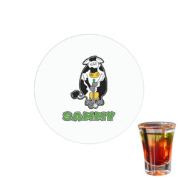 Cow Golfer Printed Drink Topper - 1.5" (Personalized)