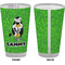 Cow Golfer Pint Glass - Full Color - Front & Back Views