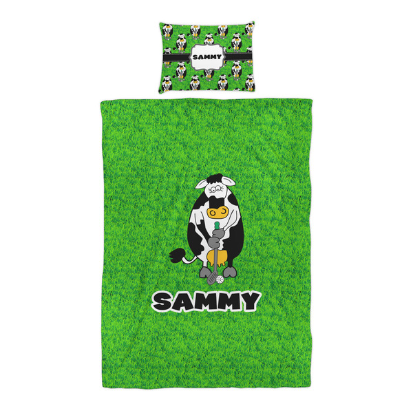Cow Golfer Duvet Cover Set - Twin XL - Alt Approval
