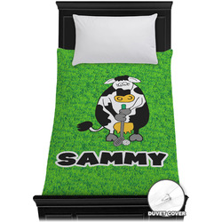 Cow Golfer Duvet Cover - Twin XL (Personalized)