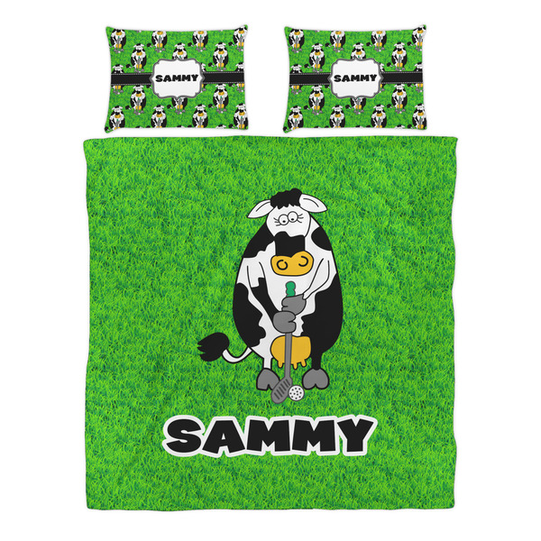 Cow Golfer Duvet cover Set - Queen - Alt Approval