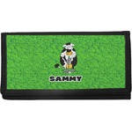 Cow Golfer Canvas Checkbook Cover (Personalized)