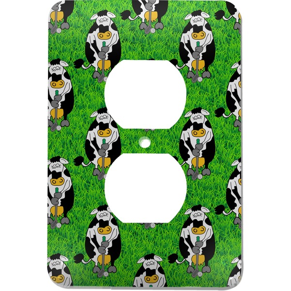 Custom Cow Golfer Electric Outlet Plate