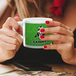 Cow Golfer Double Shot Espresso Cup - Single (Personalized)