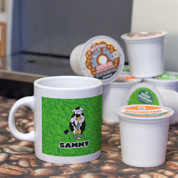 Cow Golfer Espresso Cup - Single Lifestyle