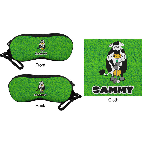 Cow Golfer Eyeglass Case & Cloth (Approval)