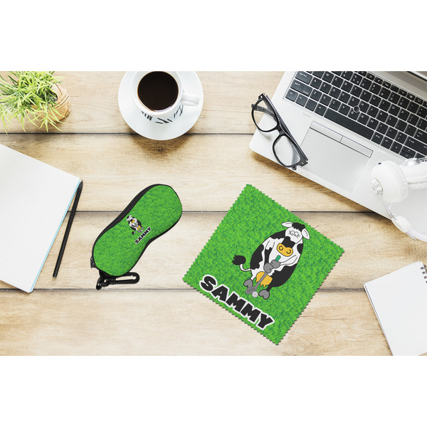 Cow Golfer Eyeglass Case and Cloth Set - LIFESTYLE