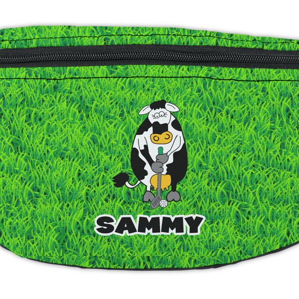 Cow Golfer Fanny Pack - Closeup