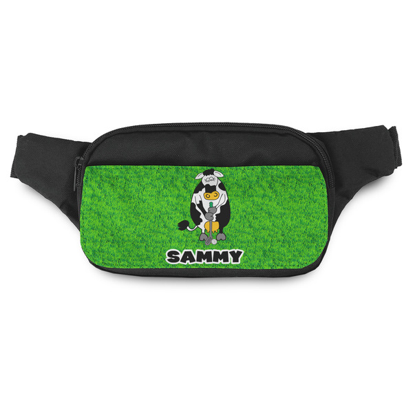 Custom Cow Golfer Fanny Pack - Modern Style (Personalized)