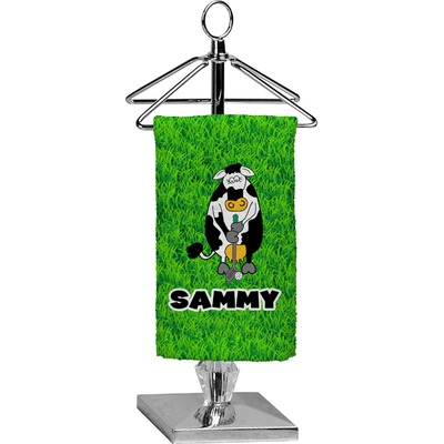 Cow Golfer Finger Tip Towel - Full Print (Personalized)