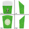 Cow Golfer French Fry Favor Box - Front & Back View