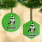 Cow Golfer Frosted Glass Ornament - MAIN PARENT